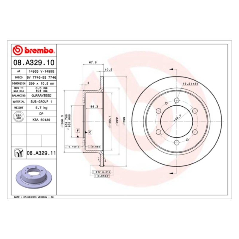 Remschijven Achteras Brembo Premium