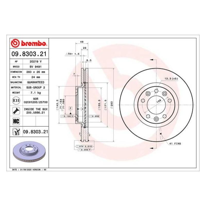 Remschijven Vooras Brembo Premium