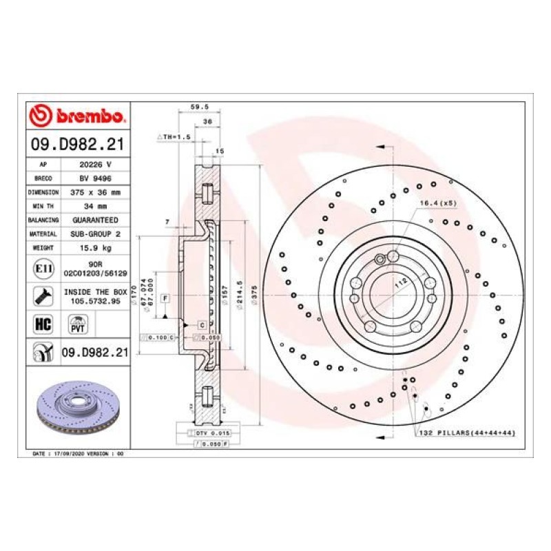 Remschijven Vooras Brembo Premium