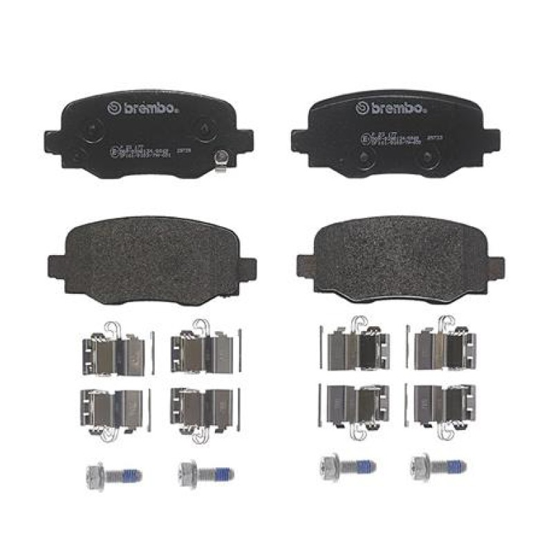 Remblokkenset Achteras Brembo premium