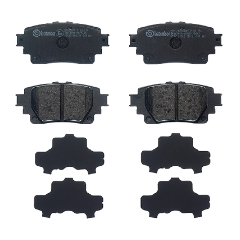 Remblokkenset Achteras Brembo premium