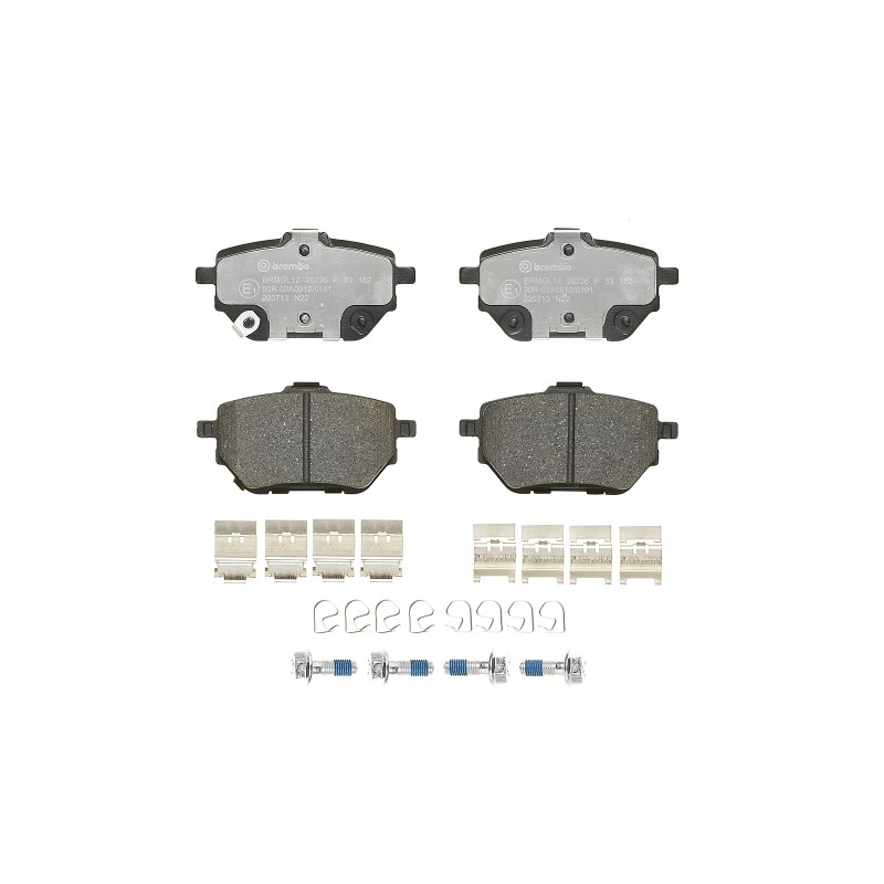 Remblokkenset Achteras Brembo premium