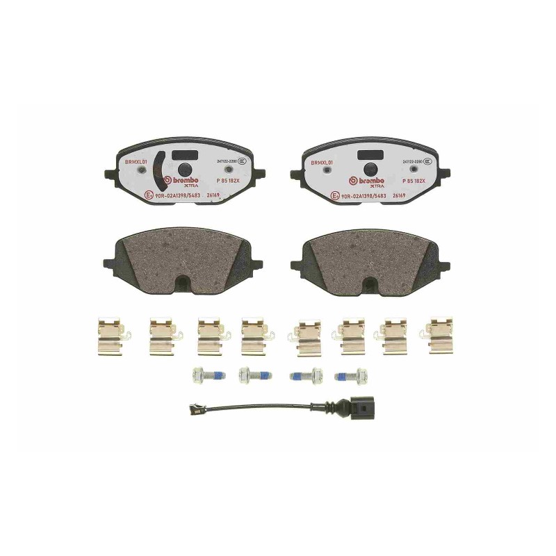 Remblokkenset Vooras Brembo premium